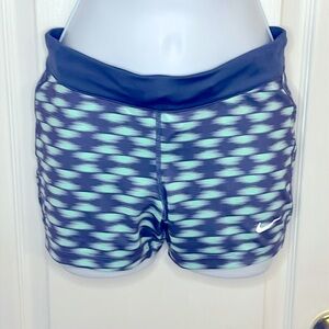 Nike Blue and Green Patterned Shorts